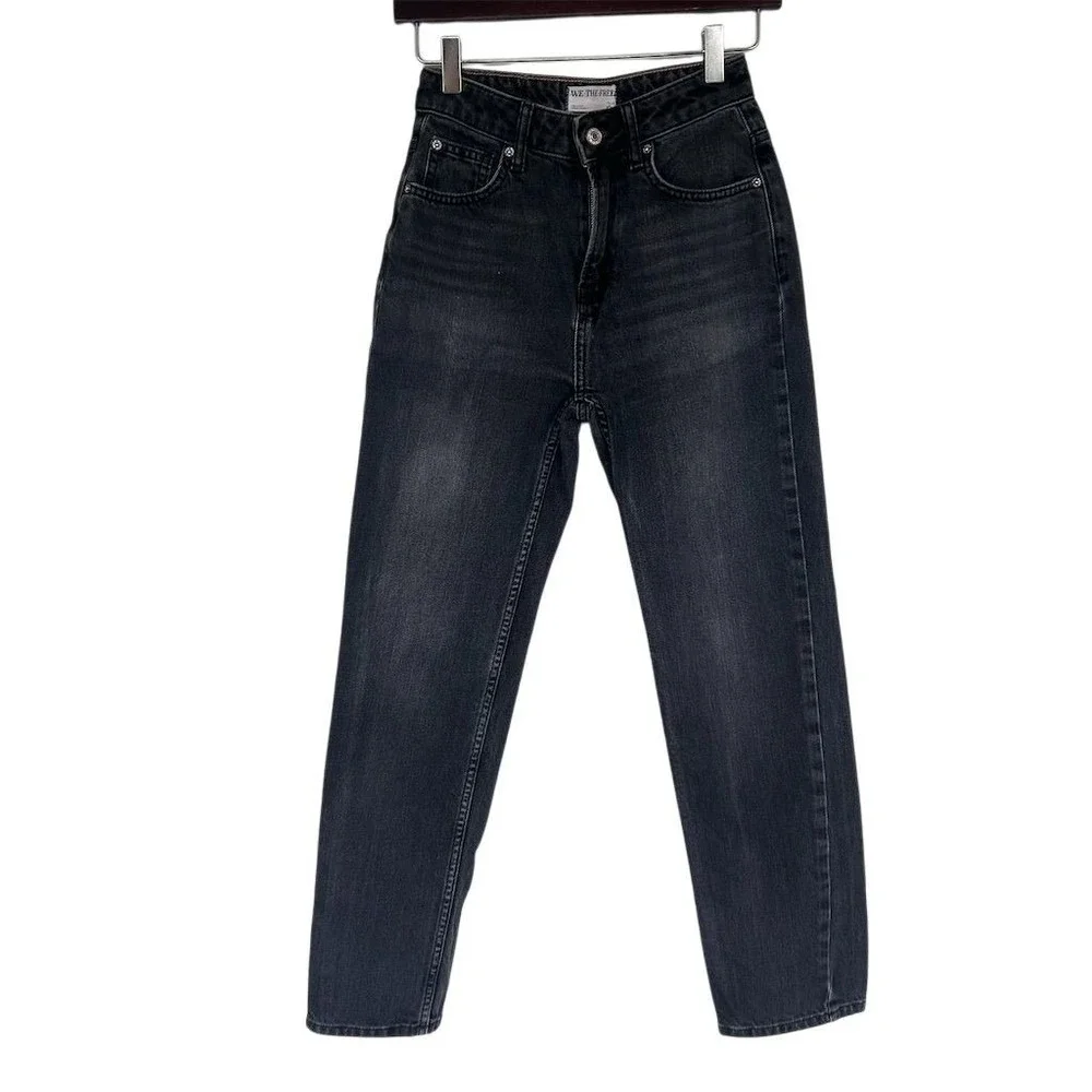 Free People Women's High Rise Slim Straight Jeans Gray Size 24 - Picture 9 of 10